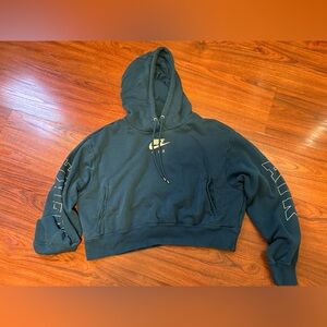 NIKE AIR WOMENS BLUE CROPPED PULLOVER